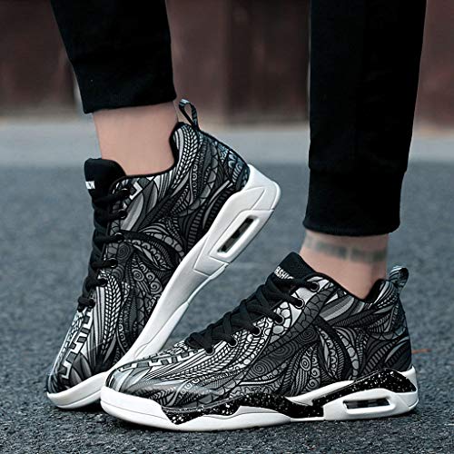 Zapatillas para Hombre - Zapatos Deportes Baloncesto Senderismo Running Andar Zapatos Amortiguadores de Colchón de Aire Sneakers Calzado 3D Pintadas(Negro B,38) Zapatillas para Hombre - Zapatos Deportes Baloncesto Senderismo Running Andar Zapatos Amortiguadores de Colchón de Aire Sneakers Calzado 3D Pintadas(Negro B,38)