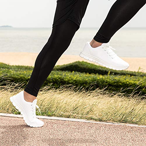 Zapatillas Running Hombre Zapatos Deportivos con Cordones Casuales Sneakers Sport Fitness Gym Outdoor Transpirable Comodas Calzado Blanco Talla 44 Zapatillas Running Hombre Zapatos Deportivos con Cordones Casuales Sneakers Sport Fitness Gym Outdoor Transpirable Comodas Calzado Blanco Talla 44