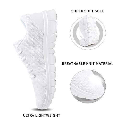 Zapatillas Running Hombre Zapatos Deportivos con Cordones Casuales Sneakers Sport Fitness Gym Outdoor Transpirable Comodas Calzado Blanco Talla 44 Zapatillas Running Hombre Zapatos Deportivos con Cordones Casuales Sneakers Sport Fitness Gym Outdoor Transpirable Comodas Calzado Blanco Talla 44