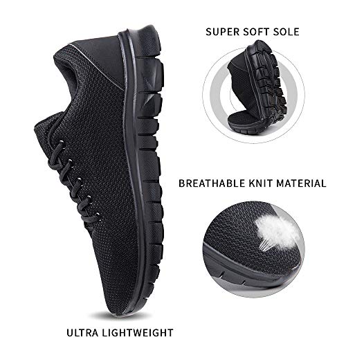 Zapatillas Running Hombre Zapatos Deportivos con Cordones Casuales Sneakers Sport Fitness Gym Outdoor Transpirable Comodas Calzado Negro Talla 44 Zapatillas Running Hombre Zapatos Deportivos con Cordones Casuales Sneakers Sport Fitness Gym Outdoor Transpirable Comodas Calzado Negro Talla 44