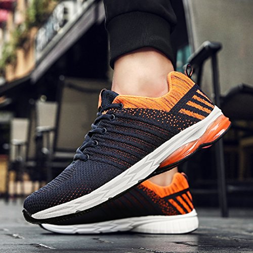 Zapatillas Running para Hombre Aire Libre y Deporte Transpirables Casual Zapatos Gimnasio Correr Sneakers Naranja 43 Zapatillas Running para Hombre Aire Libre y Deporte Transpirables Casual Zapatos Gimnasio Correr Sneakers Naranja 43