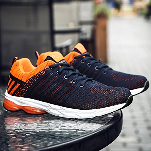 Zapatillas Running para Hombre Aire Libre y Deporte Transpirables Casual Zapatos Gimnasio Correr Sneakers Naranja 43 Zapatillas Running para Hombre Aire Libre y Deporte Transpirables Casual Zapatos Gimnasio Correr Sneakers Naranja 43