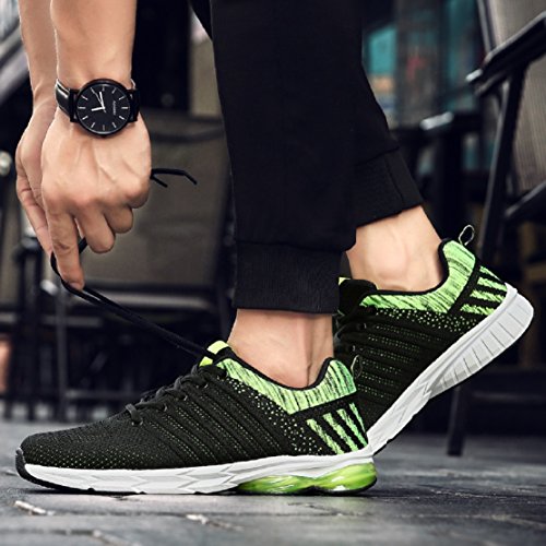 Zapatillas Running para Hombre Aire Libre y Deporte Transpirables Casual Zapatos Gimnasio Correr Sneakers Verde 43 Zapatillas Running para Hombre Aire Libre y Deporte Transpirables Casual Zapatos Gimnasio Correr Sneakers Verde 43