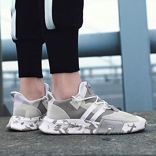 Zapatillas Running para Hombre Aire Libre y Deporte Transpirables Ligeras Zapatos Gimnasio Correr Malla Sneakers Casual Comodas Deportivas Zapatos competitivos Blanco riou Zapatillas Running para Hombre Aire Libre y Deporte Transpirables Ligeras Zapatos Gimnasio Correr Malla Sneakers Casual Comodas Deportivas Zapatos competitivos Blanco riou