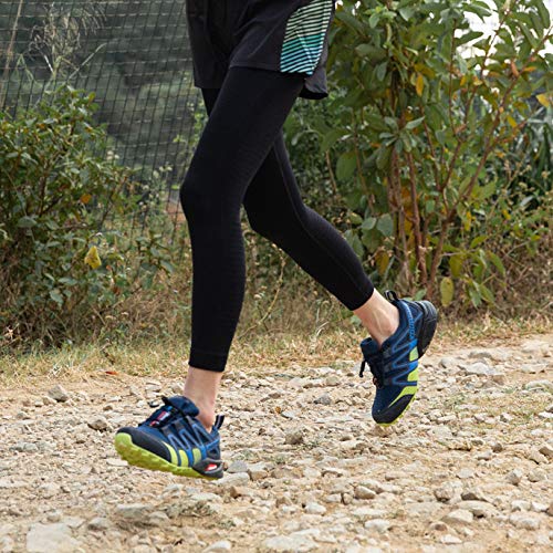 Zapatillas Trail Running Hombre Mujer Impermeables Zapatos Trekking Ligero Botas Senderismo Bajos Multideporte A Azul Talla EU 43