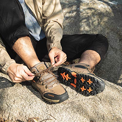 Zapatillas Trekking Hombre Antideslizantes Zapatos de Senderismo Transpirable Botas Montaña Bajas al Aire Libre 4 Marrón 40 EU