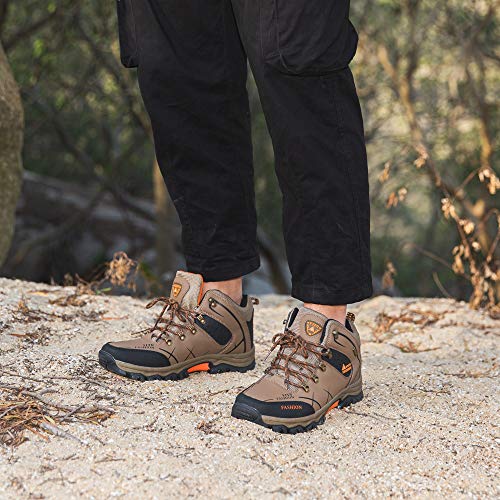 Zapatillas Trekking Hombre Antideslizantes Zapatos de Senderismo Transpirable Botas Montaña Bajas al Aire Libre 4 Marrón 40 EU