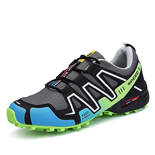 Zapatillas Trekking Hombre Zapatillas Senderismo Transpirable Antideslizante Al Aire Libre Zapatillas de Deporte Verde 39