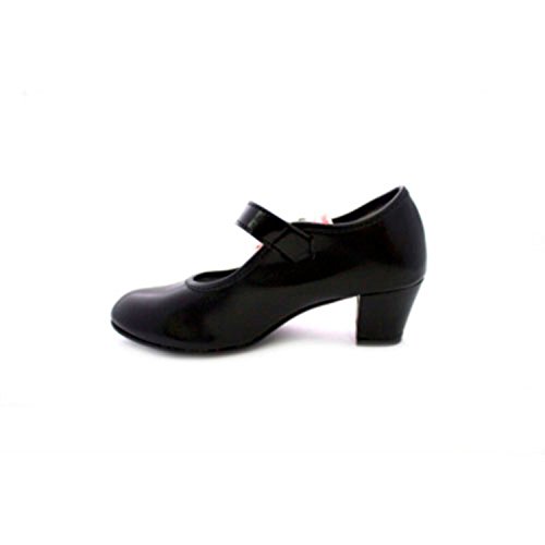 Zapato Baile de tacón para niña y señora Carolina Guillo en Negro Talla 36