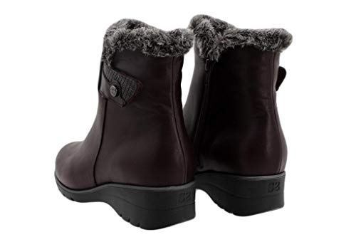 Zapato Cómodo Mujer Botín Natur Burdeos 195974 PieSanto Zapato Cómodo Mujer Botín Natur Burdeos 195974 PieSanto