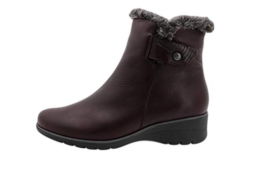 Zapato Cómodo Mujer Botín Natur Burdeos 195974 PieSanto Zapato Cómodo Mujer Botín Natur Burdeos 195974 PieSanto