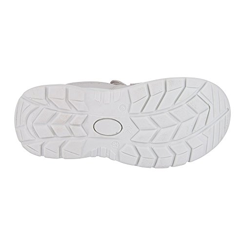 Zapato de cocina blanco con forma mocasín, ideal para la industria alimentaria con protección ISO20346, forma mocasín de cocina del 35 al 47, Blanco (blanco), 41 EU