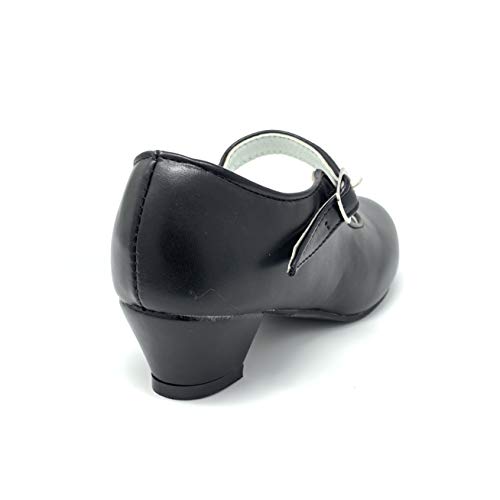 Zapato Flamenco Danza Baile Sevillanas niña Mujer Negro Blanco (24, Negro) Zapato Flamenco Danza Baile Sevillanas niña Mujer Negro Blanco (24, Negro)