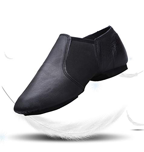 Zapatos Baile Latino para Mujer Cuero Comodos Transpirable Slip On Zapatillas Ballet Calzado de Baile