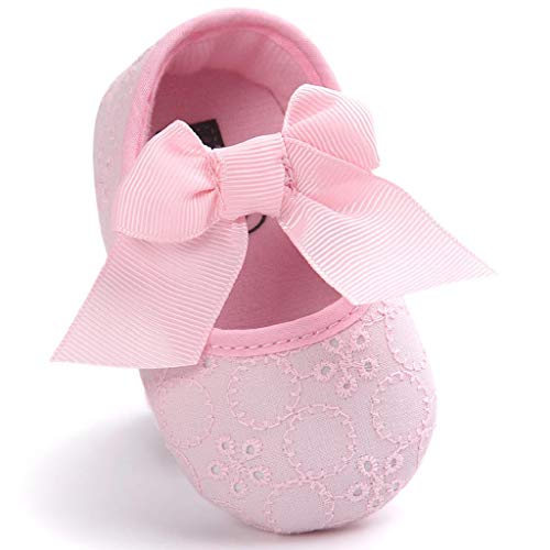 Zapatos Bebé Niña+Diademas SHOBDW Suela Suave Antideslizante Zapatillas Linda Linda Flor Encantadora Zapatos De Princesa Zapatos Bebé Recién Nacida 2019 Zapatos Bebe Primeros Pasos(Rosa,0~6)