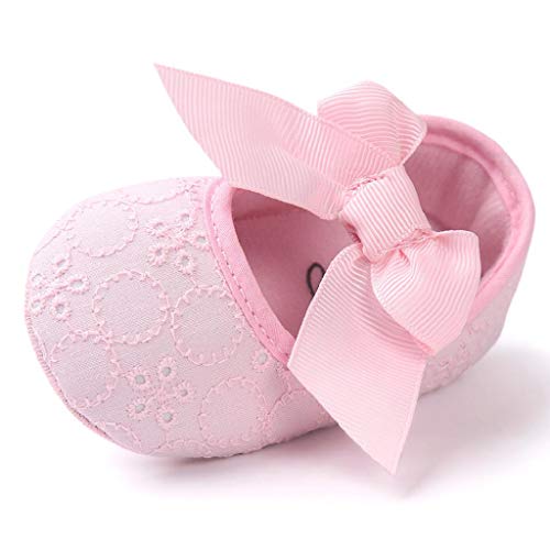 Zapatos Bebé Niña+Diademas SHOBDW Suela Suave Antideslizante Zapatillas Linda Linda Flor Encantadora Zapatos De Princesa Zapatos Bebé Recién Nacida 2019 Zapatos Bebe Primeros Pasos(Rosa,0~6)