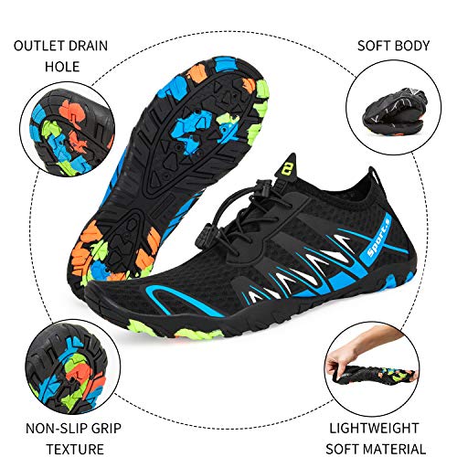 Zapatos de Agua Hombre Mujer Antideslizante Natación de Secado Rápido Playa Surf Ciclismo Zapatos (S901 Azul Negro, 44EUEU) Zapatos de Agua Hombre Mujer Antideslizante Natación de Secado Rápido Playa Surf Ciclismo Zapatos (S901 Azul Negro, 44EUEU)