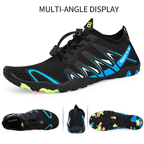 Zapatos de Agua Hombre Mujer Antideslizante Natación de Secado Rápido Playa Surf Ciclismo Zapatos (S901 Azul Negro, 44EUEU) Zapatos de Agua Hombre Mujer Antideslizante Natación de Secado Rápido Playa Surf Ciclismo Zapatos (S901 Azul Negro, 44EUEU)