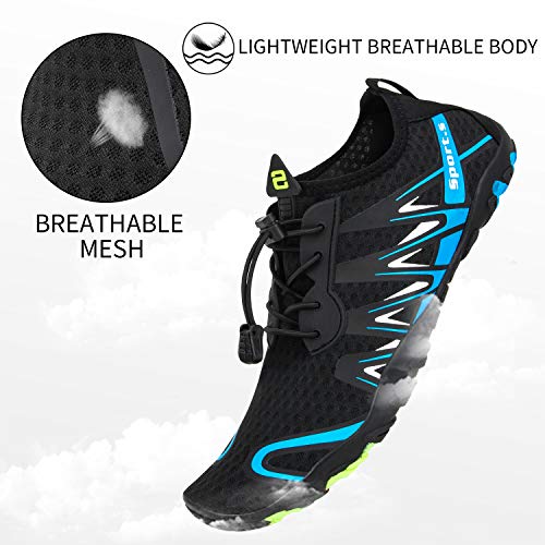 Zapatos de Agua Hombre Mujer Antideslizante Natación de Secado Rápido Playa Surf Ciclismo Zapatos (S901 Azul Negro, 44EUEU) Zapatos de Agua Hombre Mujer Antideslizante Natación de Secado Rápido Playa Surf Ciclismo Zapatos (S901 Azul Negro, 44EUEU)