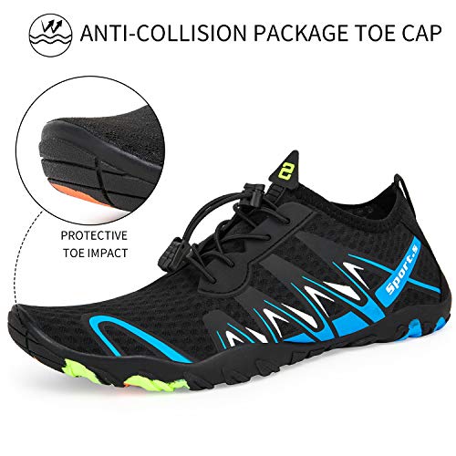 Zapatos de Agua Hombre Mujer Antideslizante Natación de Secado Rápido Playa Surf Ciclismo Zapatos (S901 Azul Negro, 44EUEU) Zapatos de Agua Hombre Mujer Antideslizante Natación de Secado Rápido Playa Surf Ciclismo Zapatos (S901 Azul Negro, 44EUEU)
