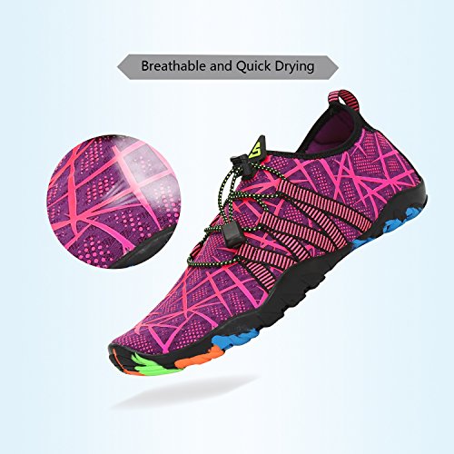 Zapatos de Agua para Buceo Snorkel Surf Piscina Playa Vela Mar Río Aqua Cycling Deportes Acuáticos Calzado de Natación Escarpines para Mujer,Morado 38 Zapatos de Agua para Buceo Snorkel Surf Piscina Playa Vela Mar Río Aqua Cycling Deportes Acuáticos Calzado de Natación Escarpines para Mujer,Morado 38