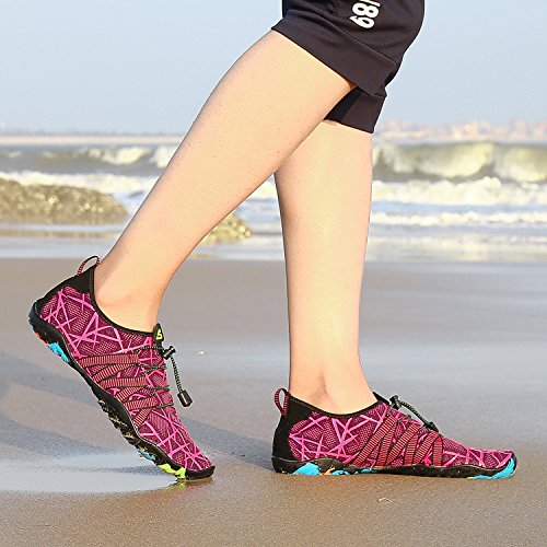 Zapatos de Agua para Buceo Snorkel Surf Piscina Playa Vela Mar Río Aqua Cycling Deportes Acuáticos Calzado de Natación Escarpines para Mujer,Morado 38 Zapatos de Agua para Buceo Snorkel Surf Piscina Playa Vela Mar Río Aqua Cycling Deportes Acuáticos Calzado de Natación Escarpines para Mujer,Morado 38