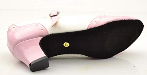 Zapatos de baile modernos Mary Jane para mujer con tacón de bloque y puntera cerrada, color Rosa, talla 38.5 EU Zapatos de baile modernos Mary Jane para mujer con tacón de bloque y puntera cerrada, color Rosa, talla 38.5 EU