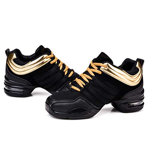 Zapatos de Baile para Mujer Jazz Zapatillas de Deporte Modernas con Aumento de Altura Zapatillas con Cordones Zapatillas Deportivas Zapatillas de Deporte con Fondo Suave