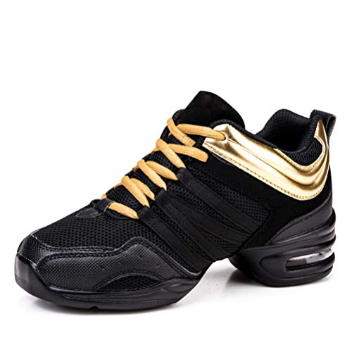 Zapatos de Baile para Mujer Jazz Zapatillas de Deporte Modernas con Aumento de Altura Zapatillas con Cordones Zapatillas Deportivas Zapatillas de Deporte con Fondo Suave