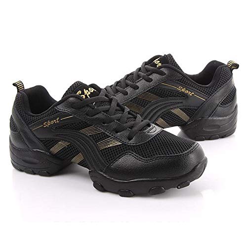 Zapatos de Baile Talla Grande (39-44 EU) para Mujeres SXSHUN Zapatillas de Danza Moderna Calzados para Adultos Unisex, Negro/Dorado, 38 EU Zapatos de Baile Talla Grande (39-44 EU) para Mujeres SXSHUN Zapatillas de Danza Moderna Calzados para Adultos Unisex, Negro/Dorado, 38 EU
