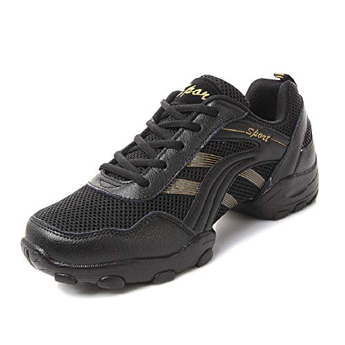 Zapatos de Baile Talla Grande (39-44 EU) para Mujeres SXSHUN Zapatillas de Danza Moderna Calzados para Adultos Unisex, Negro/Dorado, 38 EU Zapatos de Baile Talla Grande (39-44 EU) para Mujeres SXSHUN Zapatillas de Danza Moderna Calzados para Adultos Unisex, Negro/Dorado, 38 EU