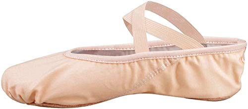 Zapatos de ballet tallas 25 - 44, 16 - 28 cm, rosa vivo, para el gimnasio o yoga, (rosa claro), EU35