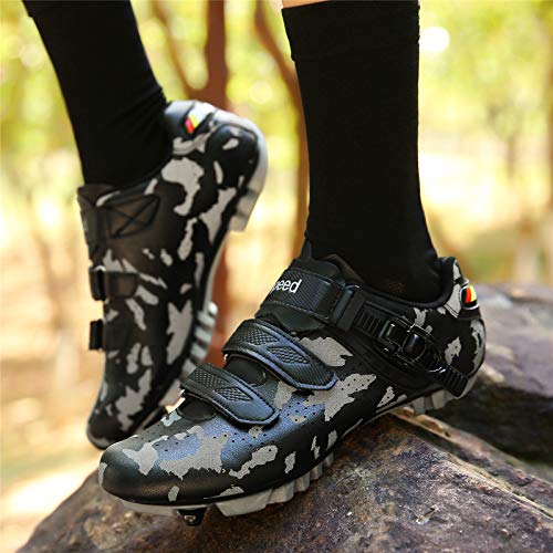 Zapatos De Ciclismo De Montaña Zapatos De Bicicleta Al Aire Libre Ligeros Con Placa De Bloqueo Discolorización Antideslizante Fijados De Trinquete Para Hombres Mujeres,Gris,43EU Zapatos De Ciclismo De Montaña Zapatos De Bicicleta Al Aire Libre Ligeros Con Placa De Bloqueo Discolorización Antideslizante Fijados De Trinquete Para Hombres Mujeres,Gris,43EU