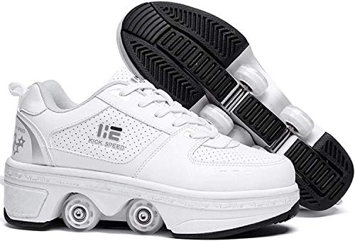 Zapatos de patinaje de rodillos, zapatos para caminar automáticos de doble fila: zapatos de patinaje unisex zapatillas de deporte recreación, para unisex para principiantes regalo hfhdqp ( Size : 40 ) Zapatos de patinaje de rodillos, zapatos para caminar automáticos de doble fila: zapatos de patinaje unisex zapatillas de deporte recreación, para unisex para principiantes regalo hfhdqp ( Size : 40 )
