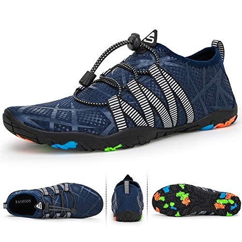 Zapatos De Playa，Calzado Azul Marino Con Punta Caliente Hombres Mujeres Equilibrio Zapatos De Agua Para La Playa Natación Antideslizante Natación De Secado Rápido Zapatos Aqua Zapatillas De Playa