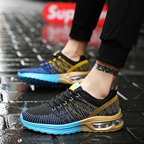 Zapatos de Running Para Hombre Zapatillas Deportivo Outdoor Calzado Asfalto Sneakers Negro Azul 43 Zapatos de Running Para Hombre Zapatillas Deportivo Outdoor Calzado Asfalto Sneakers Negro Azul 43