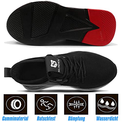 Zapatos de Seguridad Hombre con Punta de Acero, Cómodas Ultraligero & Transpirables, 36-48 (01 Negro, Numeric_43) Zapatos de Seguridad Hombre con Punta de Acero, Cómodas Ultraligero & Transpirables, 36-48 (01 Negro, Numeric_43)