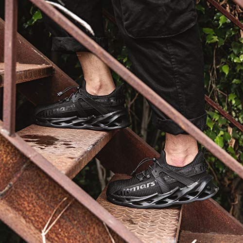 Zapatos de Seguridad Hombre Mujer Zapatillas de Trabajo con Punta de Acero Ligeros Calzado de Industrial y Deportivos Sneaker Negro Azul Gris Número 36-48 EU Negro 39 Zapatos de Seguridad Hombre Mujer Zapatillas de Trabajo con Punta de Acero Ligeros Calzado de Industrial y Deportivos Sneaker Negro Azul Gris Número 36-48 EU Negro 39