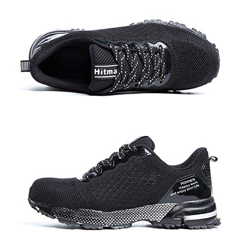 Zapatos de Seguridad Hombre Trabajo Comodos Mujer con Punta de Acero Ligeros Calzado de Industrial y Deportivos Transpirable Negro 42 EU Zapatos de Seguridad Hombre Trabajo Comodos Mujer con Punta de Acero Ligeros Calzado de Industrial y Deportivos Transpirable Negro 42 EU