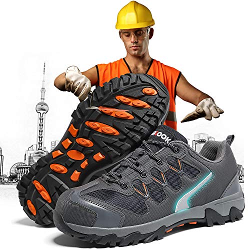 Zapatos de Seguridad para Hombre con Puntera de Acero Zapatillas de Seguridad Trabajo, Calzado de Industrial y Deportiva(A Gris,43 EU) Zapatos de Seguridad para Hombre con Puntera de Acero Zapatillas de Seguridad Trabajo, Calzado de Industrial y Deportiva(A Gris,43 EU)
