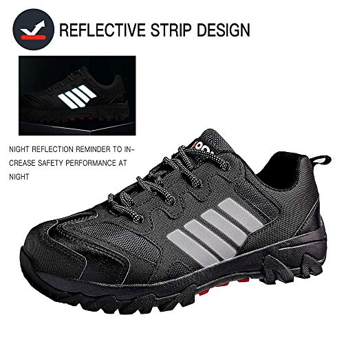 Zapatos de Seguridad para Hombre con Puntera de Acero Zapatillas de Seguridad Trabajo, Calzado de Industrial y Deportiva(B Negro,43 EU) Zapatos de Seguridad para Hombre con Puntera de Acero Zapatillas de Seguridad Trabajo, Calzado de Industrial y Deportiva(B Negro,43 EU)