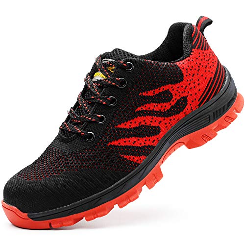 Zapatos de Seguridad para Hombre Zapatillas Zapatos de Mujer Seguridad de Acero Ligeras Calzado de Trabajo para Comodas Unisex Zapatos de Industria y Construcción Rojo 43 Zapatos de Seguridad para Hombre Zapatillas Zapatos de Mujer Seguridad de Acero Ligeras Calzado de Trabajo para Comodas Unisex Zapatos de Industria y Construcción Rojo 43