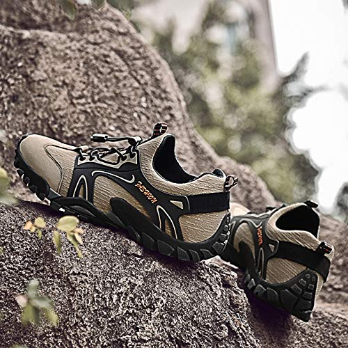 Zapatos de Senderismo para Hombres Antideslizantes Ligeras Zapatillas de Escalada Calzado de Trekking para Correr Alpinismo Gimnasio Deportes al Aire Libre