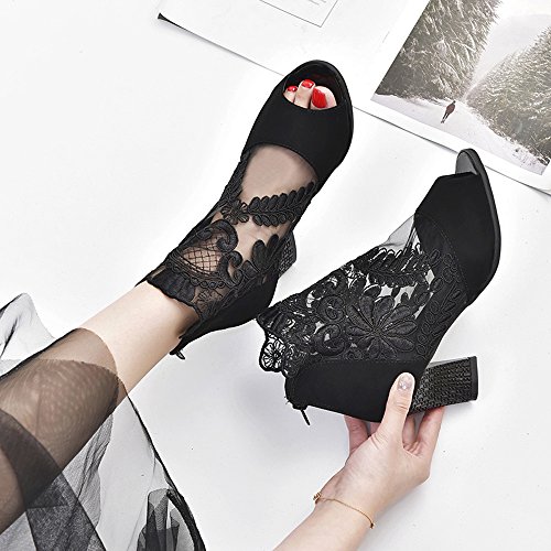 Zapatos de tacón Alto de Malla de Mujer con Zapatos de Encaje con Boca de pez Zapatos Casual Fiesta Baile Latino de Tacón Alto/Medio para Mujer Zapatillas riou Zapatos de tacón Alto de Malla de Mujer con Zapatos de Encaje con Boca de pez Zapatos Casual Fiesta Baile Latino de Tacón Alto/Medio para Mujer Zapatillas riou