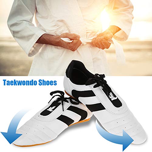 Zapatos De Taekwondo, Unisex Gruesos Y Antideslizantes Taekwondo Transpirables Deporte Boxeo Kung Fu Taichi Zapatos Ligeros Para Adultos Y NiñOs (38, Longitud Interior 24cm)