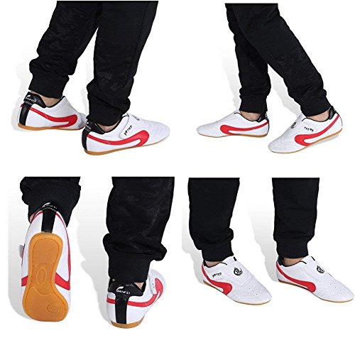 Zapatos de Taekwondo Unisex Zapatillas de Artes Marciales Kung Fu Karate Boxeo Zapatillas de Deporte Zapatos Ligeros y Transpirables para niños Adultos Calientes