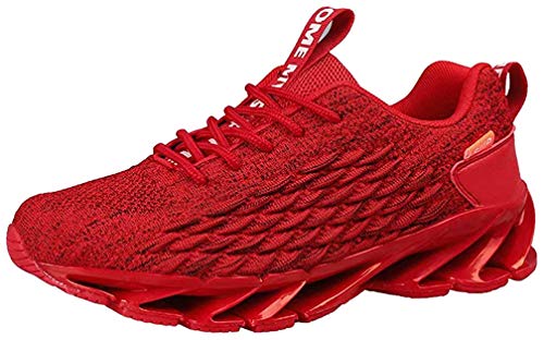 Zapatos Deporte Hombre Zapatillas De Running Transpirables Deportivas Gimnasio Correr Aire Libre Sneakers Rojo 43