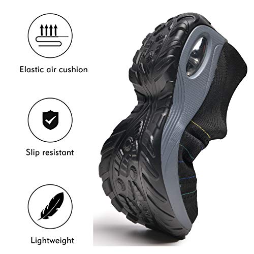 Zapatos Deporte Mujer Zapatillas Deportivas Correr Gimnasio Casual Zapatos para Caminar Mesh Running Transpirable Aumentar Más Altos Sneakers Black-36 Zapatos Deporte Mujer Zapatillas Deportivas Correr Gimnasio Casual Zapatos para Caminar Mesh Running Transpirable Aumentar Más Altos Sneakers Black-36