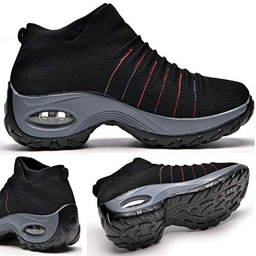 Zapatos Deporte Mujer Zapatillas Deportivas Correr Gimnasio Casual Zapatos para Caminar Mesh Running Transpirable Aumentar Más Altos Sneakers Black-36 Zapatos Deporte Mujer Zapatillas Deportivas Correr Gimnasio Casual Zapatos para Caminar Mesh Running Transpirable Aumentar Más Altos Sneakers Black-36