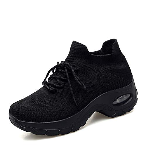 Zapatos Deporte Mujer Zapatillas Deportivas Correr Gimnasio Casual Zapatos para Caminar Mesh Running Transpirable Aumentar Más Altos Sneakers Negro Gris Morado Rojo 35-43 Negro 40 Zapatos Deporte Mujer Zapatillas Deportivas Correr Gimnasio Casual Zapatos para Caminar Mesh Running Transpirable Aumentar Más Altos Sneakers Negro Gris Morado Rojo 35-43 Negro 40